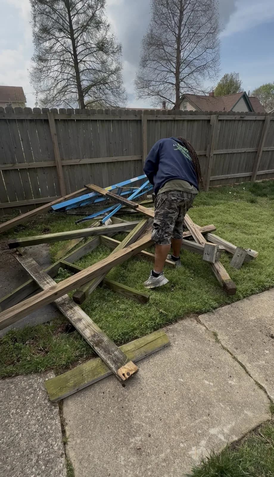 Deck Demolition job in Louisville — 502 Junk Dept.