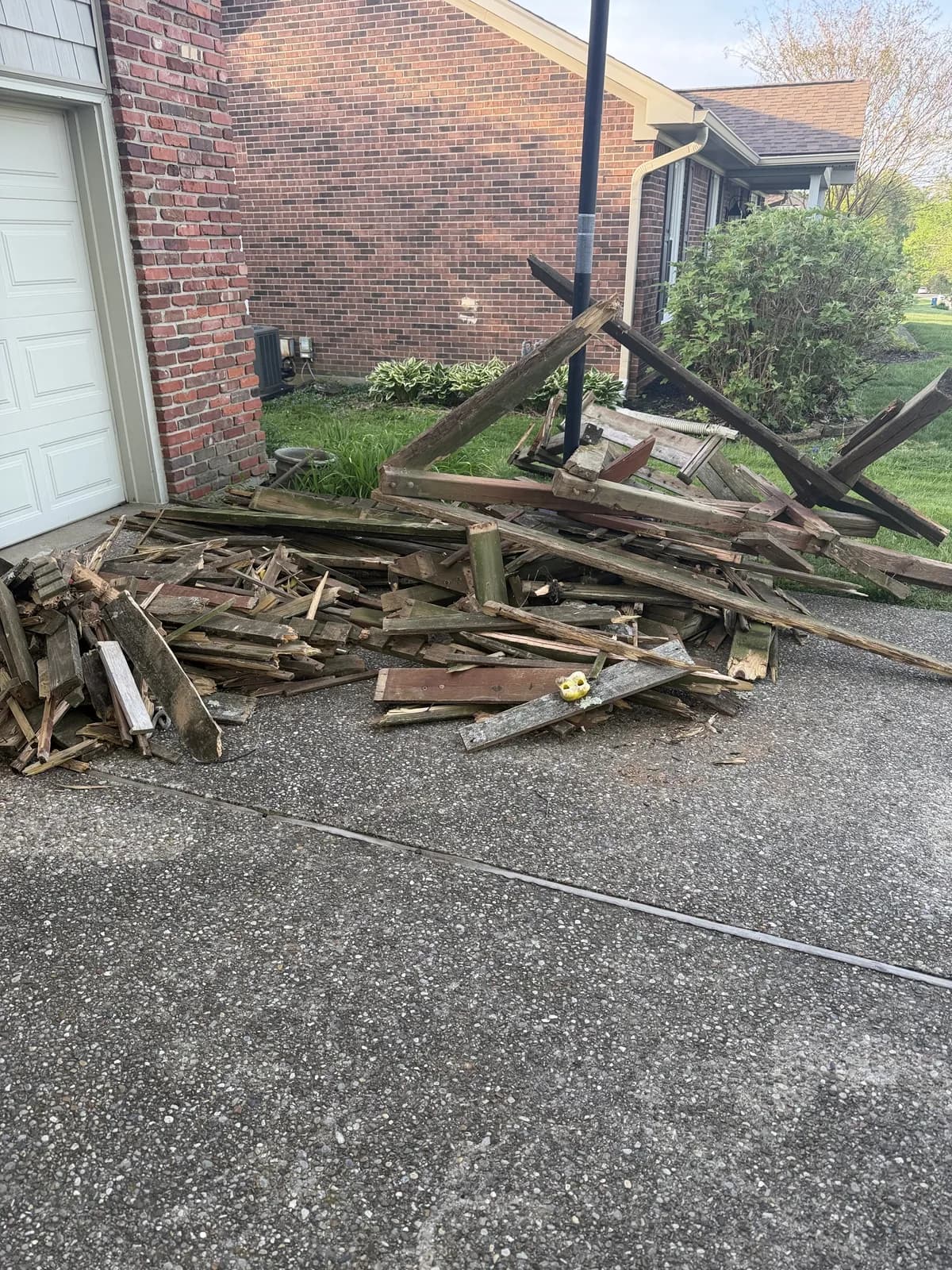Deck Demolition job in Louisville — 502 Junk Dept.