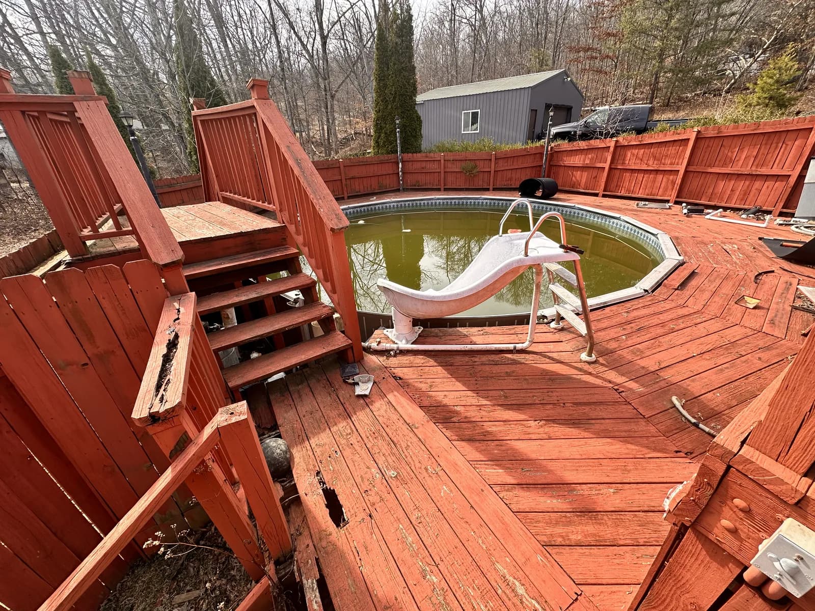 Deck Demolition job in Louisville — 502 Junk Dept.